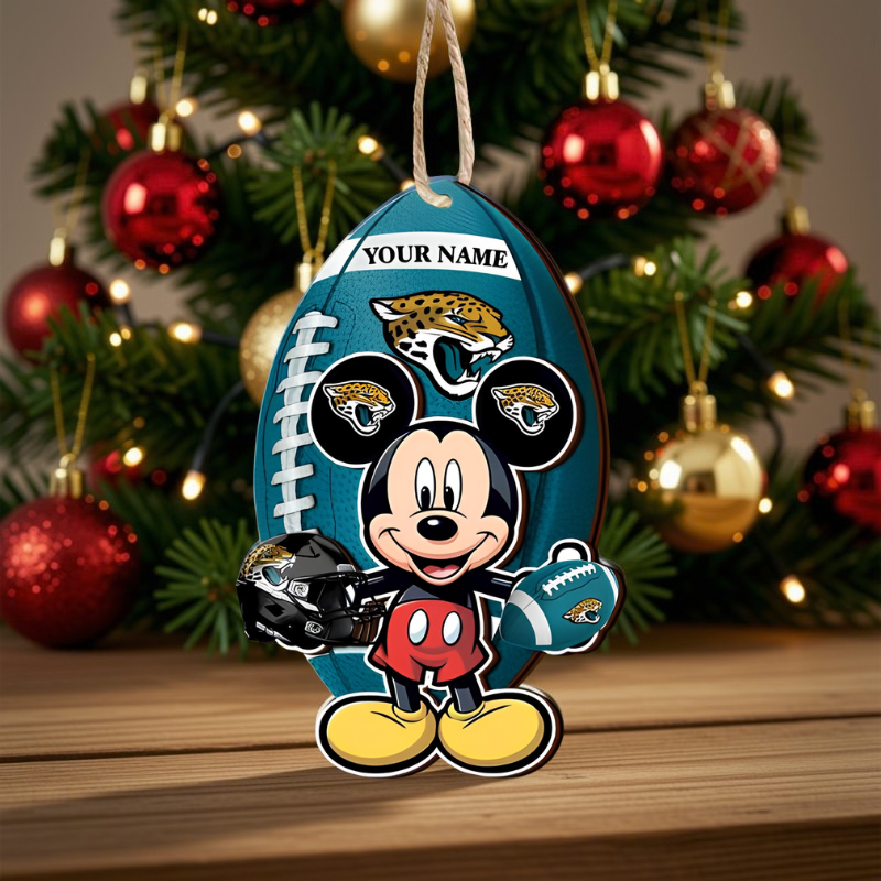 [SPECIAL OFFER] NEW CUSTOMIZED NFL30 JSJ JACKSONVILLE JAGUARS CHRISTMAS ACRYLIC ORNAMENT