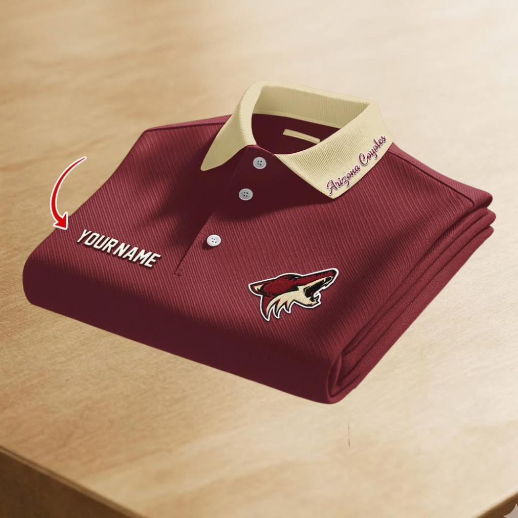 [SUPER SALE] NEW CUSTOMIZED NHL30 AZC ARIZONA COYOTES POLO SHIRT