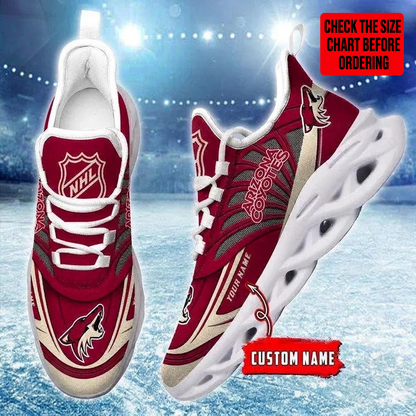 [SUPER SALE] NEW CUSTOMIZED NHL30 AZC ARIZONA COYOTES CLUNKY SNEAKERS