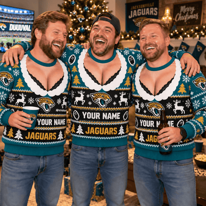 [SPECIAL OFFER] NEW CUSTOMIZED NFL30 JSJ JACKSONVILLE JAGUARS FUNNY CHRISTMAS UNISEX SWEATSHIRT