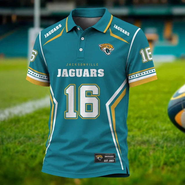 [SPECIAL OFFER] NEW CUSTOMIZED NFL30 JSJ JACKSONVILLE JAGUARS POLO SHIRT