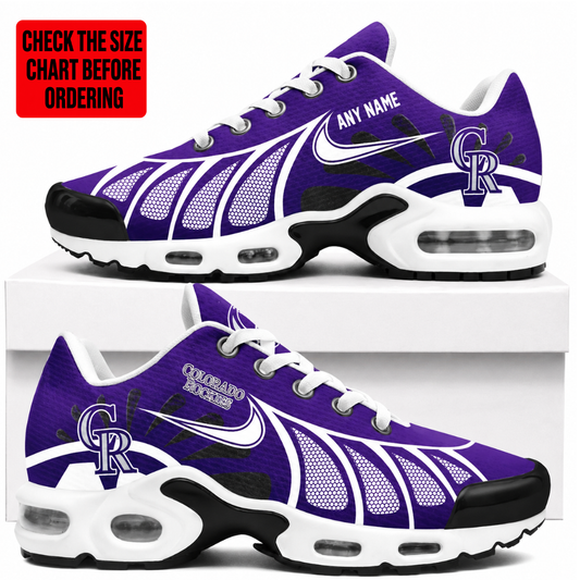 [FLASH SALE] NEW CUSTOMIZED MLB30 COR COLORADO ROCKIES AIR MAX PLUS SNEAKERS