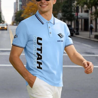 [SUPER SALE] NEW CUSTOMIZED NHL30 UTA UTAH MAMMOTH POLO SHIRT