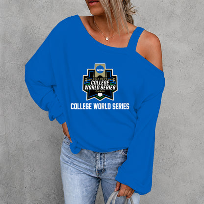 [FAN FAVORITE] NEW CUSTOMIZED NCAA CWS32 ALL TEAMS DROP SHOULDER SWEATSHIRT