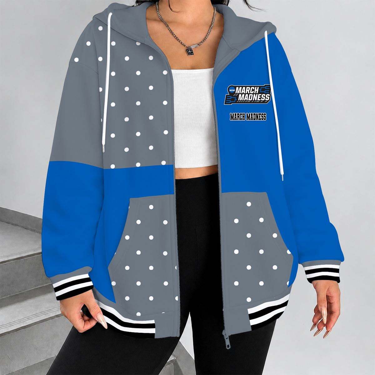 [FAN FAVORITE] NEW CUSTOMIZED NCAA MAM31 MAM MARCH MADNESS STRAPPY ZIP HOODIE