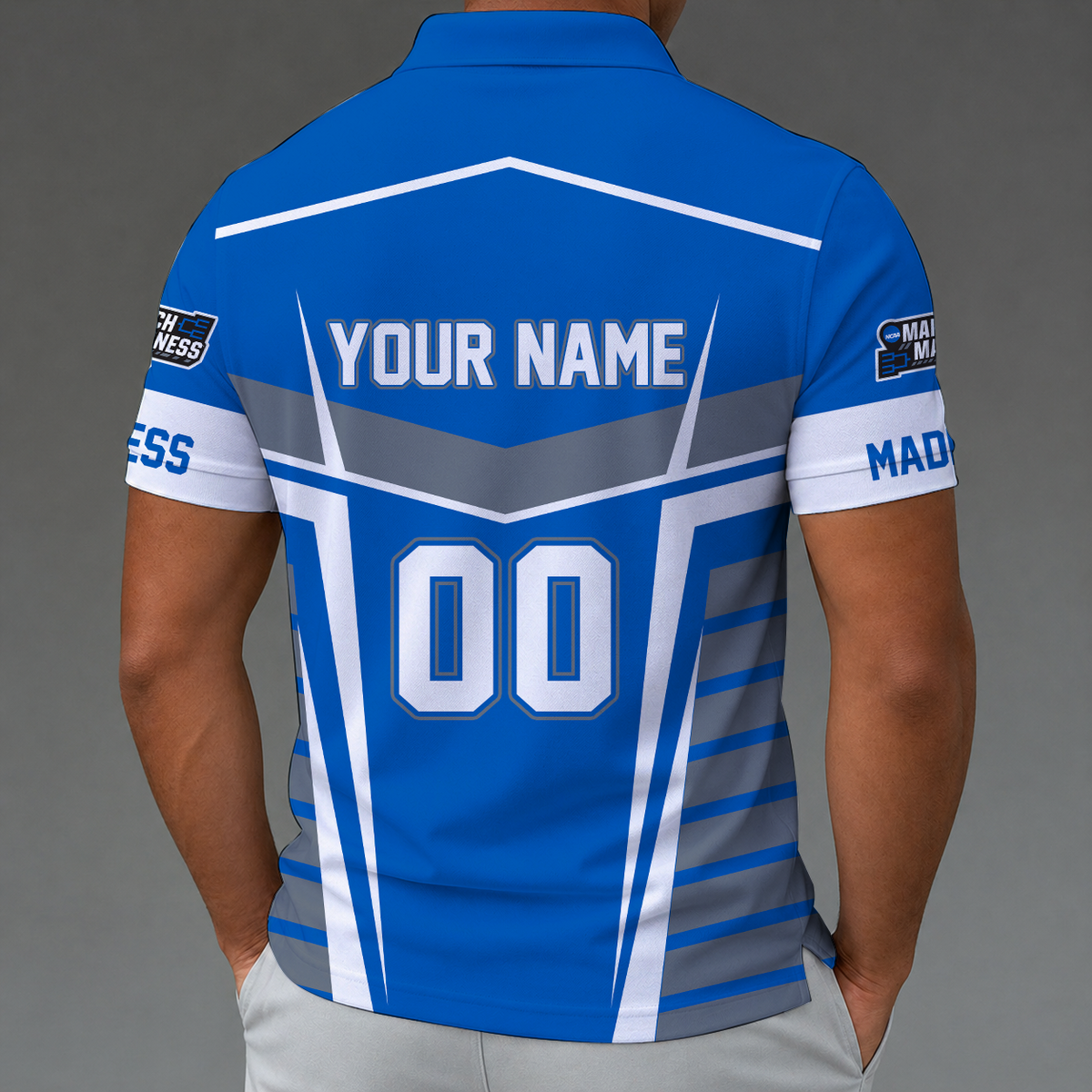 [FAN FAVORITE] NEW CUSTOMIZED NCAA MAM31 MAM MARCH MADNESS STRAPPY POLO SHIRT