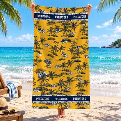 [SUPER SALE] NEW CUSTOMIZED NHL31 NVP NASHVILLE PREDATORS BEACH TOWEL