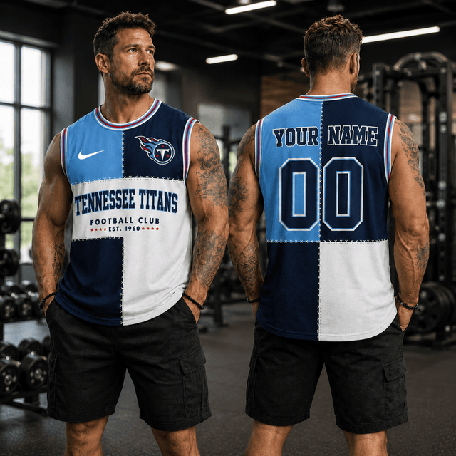 [SPECIAL OFFER] NEW CUSTOMIZED NFL31 TST TENNESSEE TITANS MEN'S GYM SHIRT