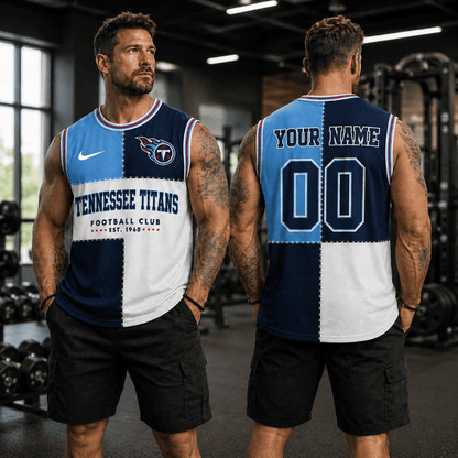 [SPECIAL OFFER] NEW CUSTOMIZED NFL31 TST TENNESSEE TITANS MEN'S GYM SHIRT