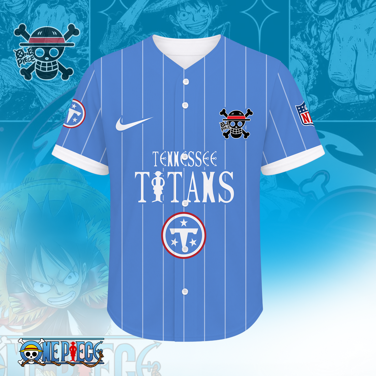 [SPECIAL OFFER] NEW CUSTOMIZED NFL31 TST TENNESSEE TITANS BASEBALL JERSEY