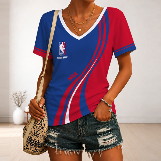 [HOT DEAL] NEW CUSTOMIZED NBA31 NATIONAL BASKETBALL ASSOCIATION V-NECK FEMALE SHIRT
