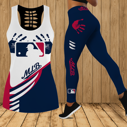 [FLASH SALE] NEW CUSTOMIZED MLB31 MAJOR LEAGUE BASEBALL HOLLOW TANK TOP & LEGGINGS SET