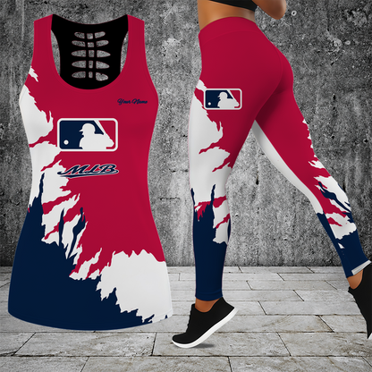 [FLASH SALE] NEW CUSTOMIZED MLB31 MAJOR LEAGUE BASEBALL HOLLOW TANK TOP & LEGGINGS SET