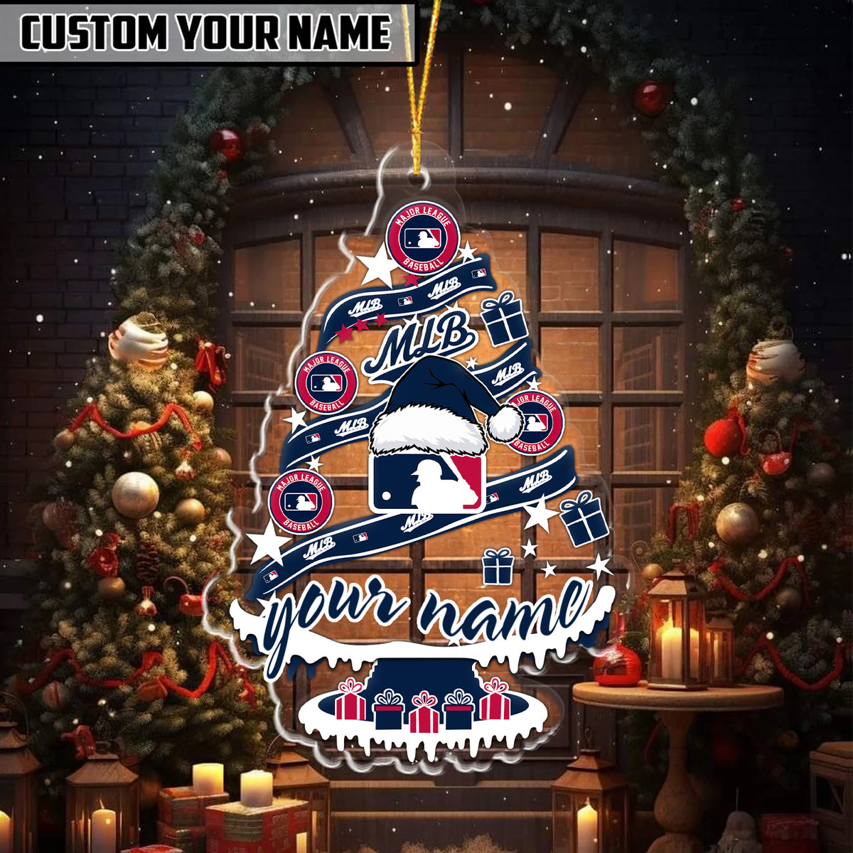 [FLASH SALE] NEW CUSTOMIZED MLB31 MAJOR LEAGUE BASEBALL CHRISTMAS ACRYLIC ORNAMENT
