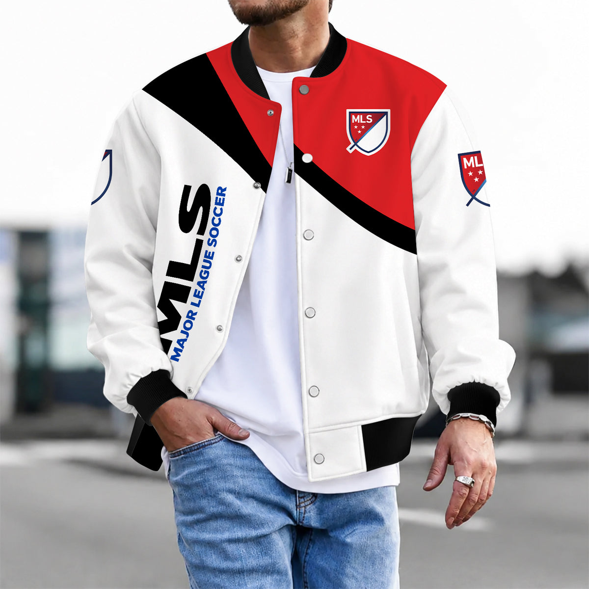 [FAN EXCLUSIVE] NEW CUSTOMIZED MLS31 MLS MAJOR LEAGUE SOCCER BASEBALL JACKET & SATIN VARSITY JACKET