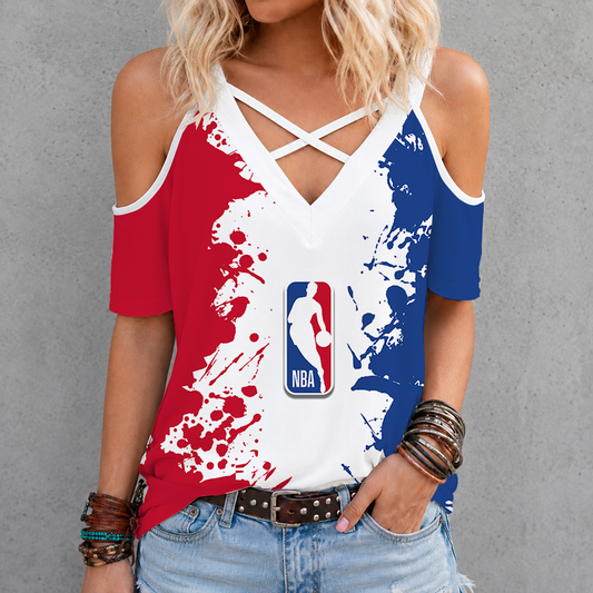 [HOT DEAL] NEW CUSTOMIZED NBA31 NATIONAL BASKETBALL ASSOCIATION CRISS CROSS V-NECK TOP