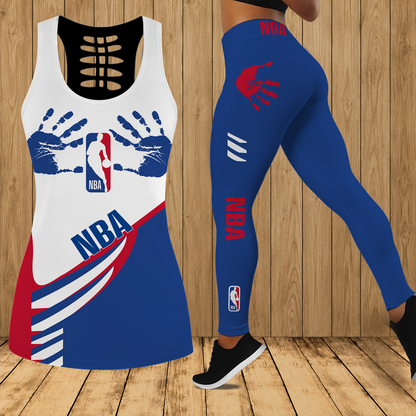 [HOT DEAL] NEW CUSTOMIZED NBA31 NATIONAL BASKETBALL ASSOCIATION HOLLOW TANK TOP & LEGGINGS SET