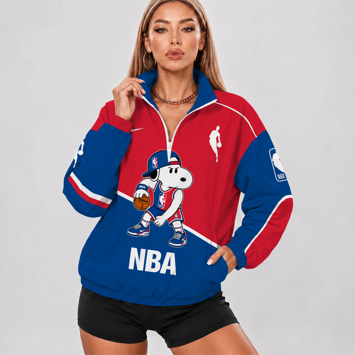 [HOT DEAL] NEW CUSTOMIZED NBA31 NATIONAL BASKETBALL ASSOCIATION V-NECK ZIPPER SWEATSHIRT JACKET