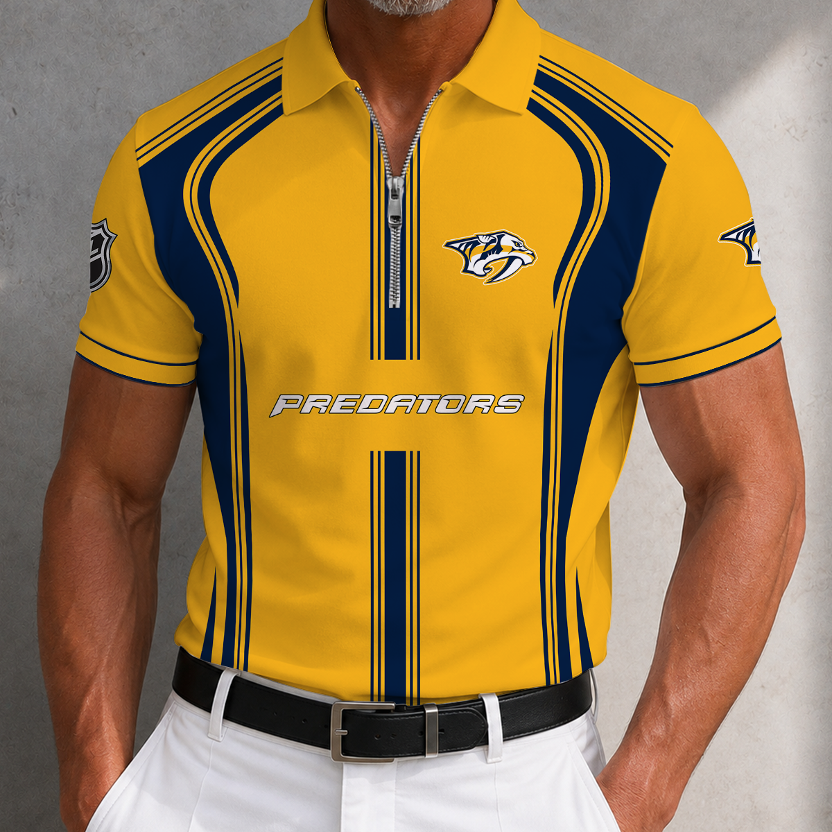 [SUPER SALE] NEW CUSTOMIZED NHL31 NVP NASHVILLE PREDATORS POLO SHIRT