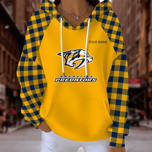 [SUPER SALE] NEW CUSTOMIZED NHL31 NVP NASHVILLE PREDATORS RIBBED HOODIE & SWEATSHIRT