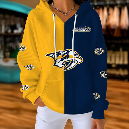 [SUPER SALE] NEW CUSTOMIZED NHL31 NVP NASHVILLE PREDATORS RIBBED HOODIE & SWEATSHIRT