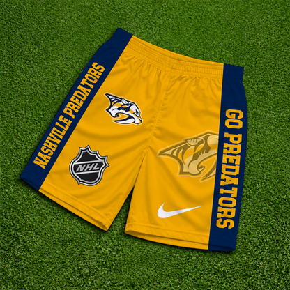[SUPER SALE] NEW CUSTOMIZED NHL31 NVP NASHVILLE PREDATORS SHORT PANTS