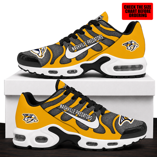 [SUPER SALE] NEW CUSTOMIZED NHL31 NVP NASHVILLE PREDATORS AIR MAX PLUS SNEAKERS