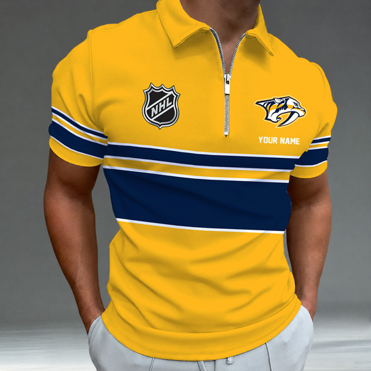 [SUPER SALE] NEW CUSTOMIZED NHL31 NVP NASHVILLE PKHAKIATORS POLO SHIRT