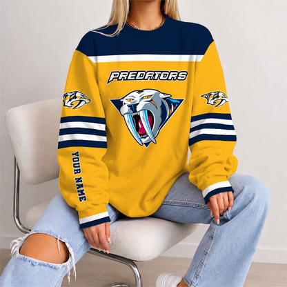 [SUPER SALE] NEW CUSTOMIZED NHL31 NVP NASHVILLE PREDATORS UNISEX SWEATSHIRT