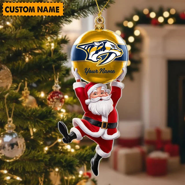 [SUPER SALE] NEW CUSTOMIZED NHL31 NVP NASHVILLE PREDATORS CHRISTMAS ACRYLIC ORNAMENT