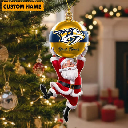 [SUPER SALE] NEW CUSTOMIZED NHL31 NVP NASHVILLE PREDATORS CHRISTMAS ACRYLIC ORNAMENT