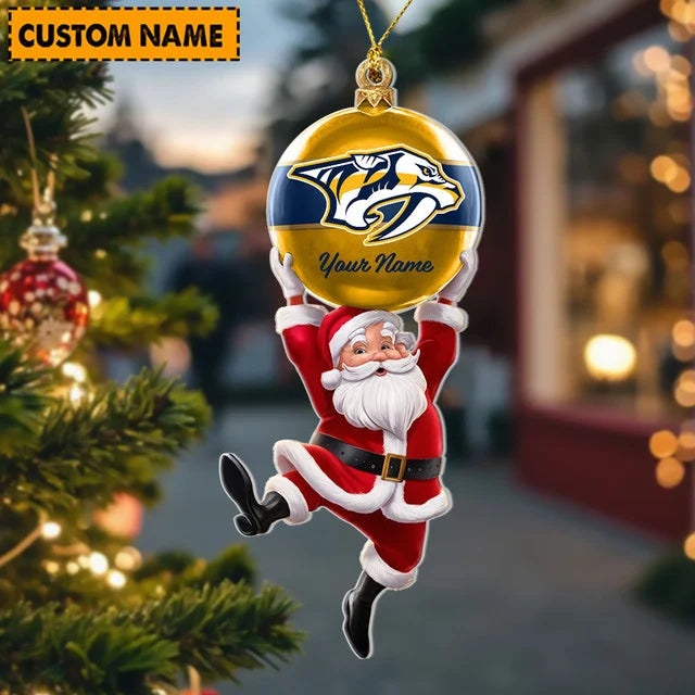 [SUPER SALE] NEW CUSTOMIZED NHL31 NVP NASHVILLE PREDATORS CHRISTMAS ACRYLIC ORNAMENT
