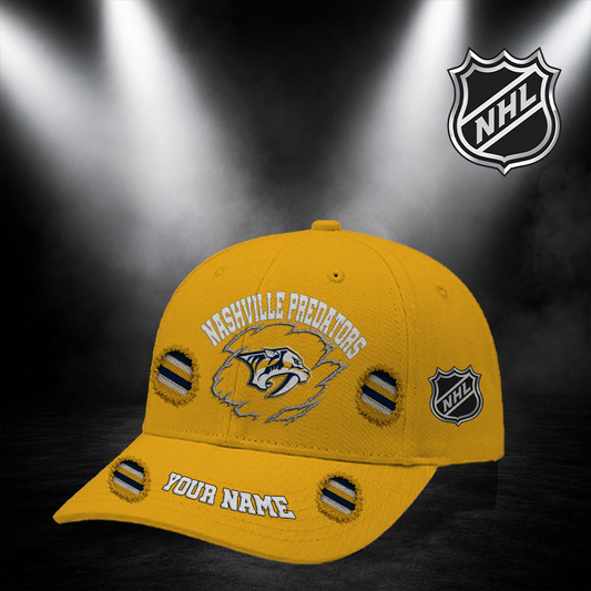 [SUPER SALE] NEW CUSTOMIZED NHL31 NVP NASHVILLE PREDATORS CLASSIC CAP