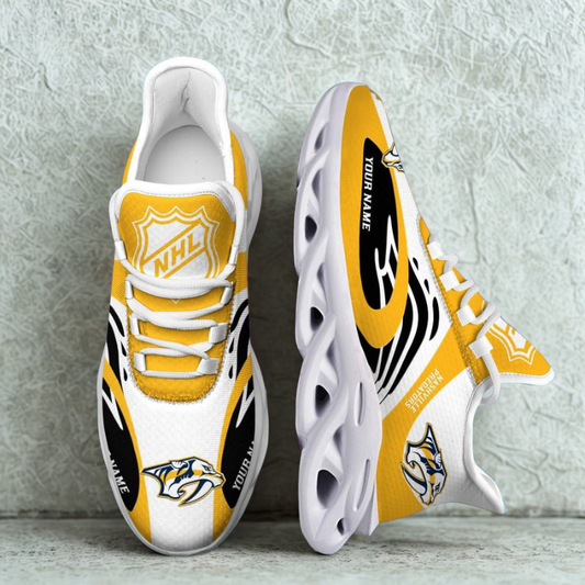 [SUPER SALE ] NEW CUSTOMIZED NHL31 NVP NASHVILLE PREDATORS MAX SOUL SHOES