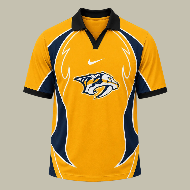 [SUPER SALE] NEW CUSTOMIZED NHL31 NVP NASHVILLE PREDATORS POLO SHIRT