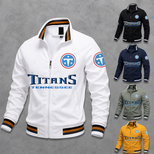 [SPECIAL OFFER] NEW CUSTOMIZED NFL31 TST TENNESSEE TITANS MULTICOLOR MEN'S CASUAL JACKET