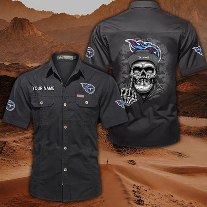 [SPECIAL OFFER] NEW CUSTOMIZED NFL31 TST TENNESSEE TITANS MUTICOLOR MEN'S CARGO SHIRT