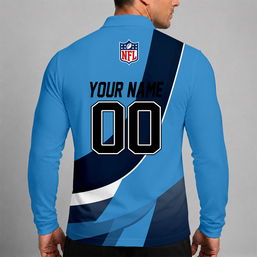 [SPECIAL OFFER] NEW CUSTOMIZED NFL31 TST TENNESSEE TITANS LONG SLEEVE POLO SHIRT