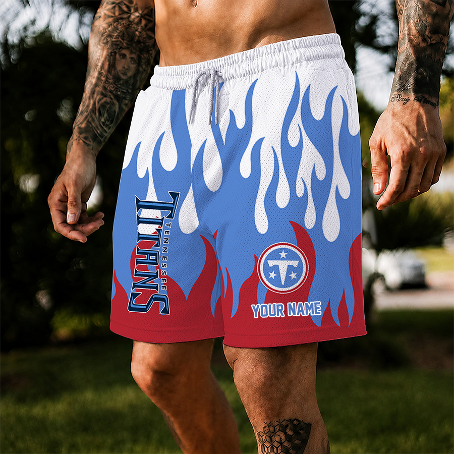 [SPECIAL OFFER] NEW CUSTOMIZED NFL31 TST TENNESSEE TITANS SHORT PANTS