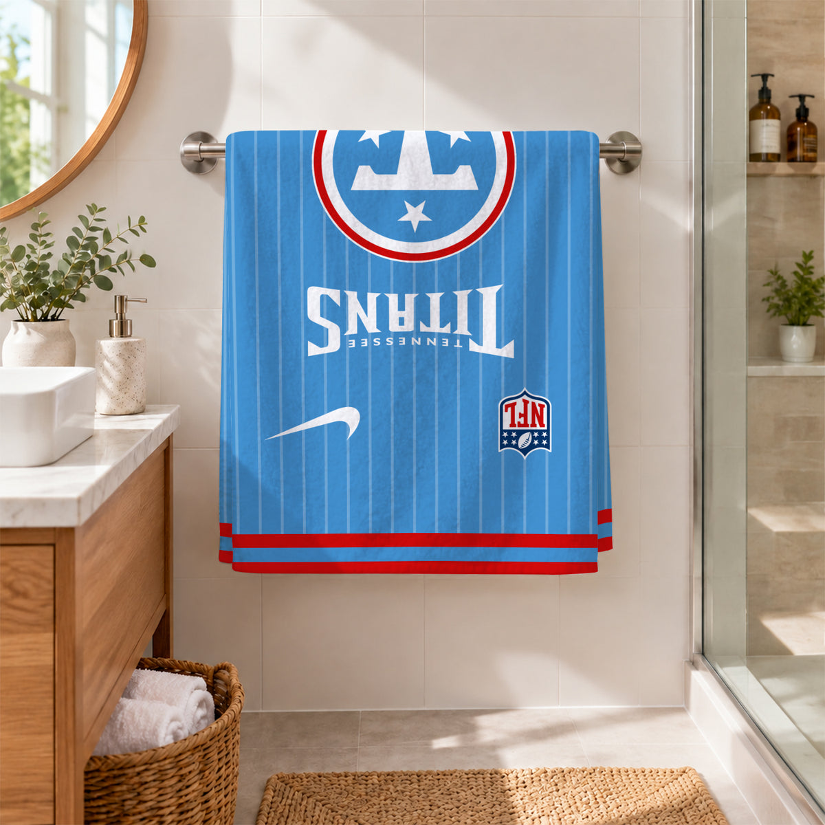 [SPECIAL OFFER] NEW CUSTOMIZED NFL31 TST TENNESSEE TITANS BEACH TOWEL