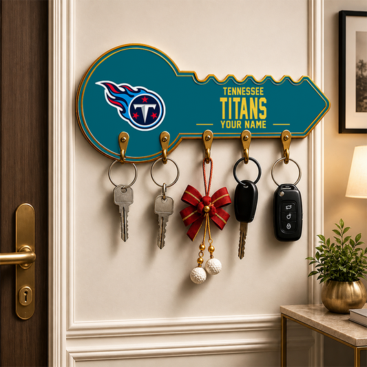 [SPECIAL OFFER] NEW CUSTOMIZED NFL31 TST TENNESSEE TITANS WALL KEY HOLDER FOR HOME