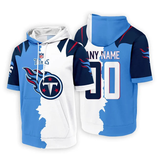 [SPECIAL OFFER] NEW CUSTOMIZED NFL31 TST TENNESSEE TITANS SHORT SLEEVE HOODIE T-SHIRT