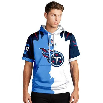[SPECIAL OFFER] NEW CUSTOMIZED NFL31 TST TENNESSEE TITANS SHORT SLEEVE HOODIE T-SHIRT