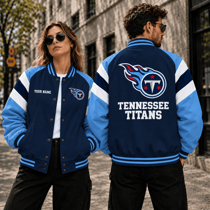 [SPECIAL OFFER] NEW CUSTOMIZED NFL31 TST TENNESSEE TITANS SATIN VARSITY & BASEBALL JACKET