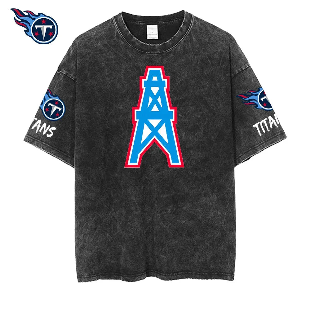 [SPECIAL OFFER] NEW CUSTOMIZED NFL31 TST TENNESSEE TITANS FUNNY MULTICOLOR WASHED TEE