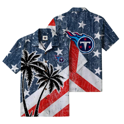 LIMITED EDITION - NEW CUSTOMIZED NFL31 TST TENNESSEE TITANS PATRIOTIC 250 USA HAWAIIAN SHIRT