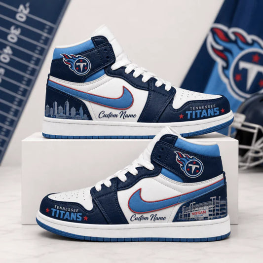 [SPECIAL OFFER] NEW CUSTOMIZED NFL31 TST TENNESSEE TITANS AIR JORDAN 1