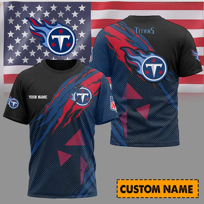 [SPECIAL OFFER] NEW CUSTOMIZED NFL31 TST TENNESSEE TITANS UNISEX T-SHIRT & POLO