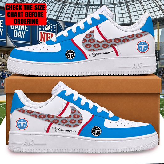 [SPECIAL OFFER] NEW CUSTOMIZED NFL31 TST TENNESSEE TITANS AF1 SHOES