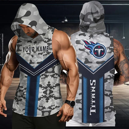 [SPECIAL OFFER] NEW CUSTOMIZED NFL31 TST TENNESSEE TITANS HOODED TANK TOP